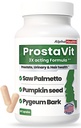 Prostavit Prostate Support Supplement for Men – Saw Palmetto 600mg, Pygeum Bark, Pumpkin Seed, Nettle & Zinc – Urinary Flow, Bladder Control, Reduce Nighttime Urination, Prostate & Hair Health 60 Caps