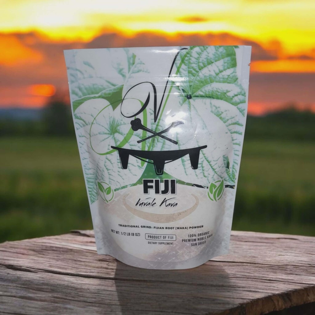 Fiji Vuvale Premium Noble Kava Traditional Grind - Fiji Islands, Fijian Root Waka Powder - 1/2 lb (8oz) Lab Tested Kava: Quality You can Trust