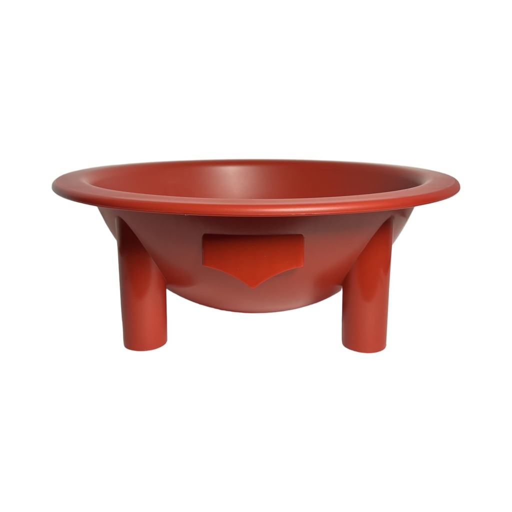 Kavafied Tanoa - Traditional Kava Bowl, 1.5 Gallons, Food Safe PP, 15"x15"x5.5" (Tu'i Tonga Red)