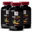 Hydrating oil - CHIA SEED OIL EXTRACT - Cold-pressed, Skin conditioner, Chia hair care, Glow enhancer, Hydration booster, Silky finish, Lightweight texture, Daily care 3 Bottle 180 Capsules