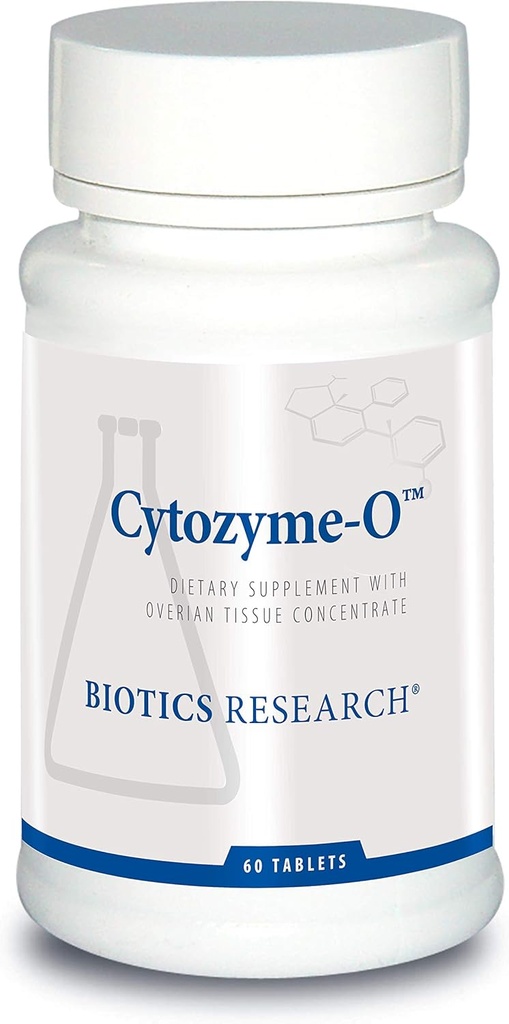 生物研究 Cytozyme O Raw Bovine Ovarian 组织,支持女性健康,SOD,Cataase,强抗氧化剂活性,60片