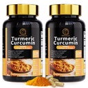 Turmeric Curcumin Supplement - 11-in-1 Turmeric Supplement with Black Pepper, Extra Strength Absorption, 95% Curcuminoids for Joint, Skin and Immune Support, Non-GMO, 120 Turmeric Capsules, 2 Packs