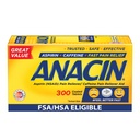Anacin Aspirin & Caffeine Fast Pain Relief, Eases Minor Aches and Pains Due to Headache, Muscle Aches & Arthritis, 300 Count