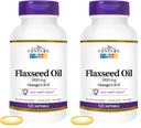 21st Century Flaxseed Oil 1000 Mg Softgels, 120-Count (22871) (Pack of 2)