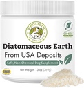 Wholistic Pet Organics Diatomiacy Earth - Food Grade for Dogs & Mačky - 13 Oz - Multi Use Powder - Pet Safe Non-Chemical Freshwater Sourced Silicam Supports Celkové zdravie - čerstvo vyrobené v USA