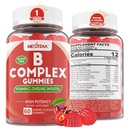 Methylated Vitamin B Complex Gummies, Methyl B12 & Folate with B1, B2, B3, B5, Biotin | Vitamin C, Zinc, Choline & Inositol – B Complex Supplement for Energy, Mood, Immune & Hair Skin Health,60 Cts