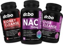 NAC Ledviny Vyčištění jater Detox - 750mg N Acetyl Cysteine Čistá vitaminová kapsle - Denní játra Ledviny Detox Support Formule pro žlučník, močová měchýř Trakt doplňky a mléčné thistle