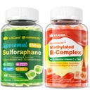 LILICARE 1 Pack Super Vitamin B Complex Gummies & Sulforaphane with Glutathione Gummies