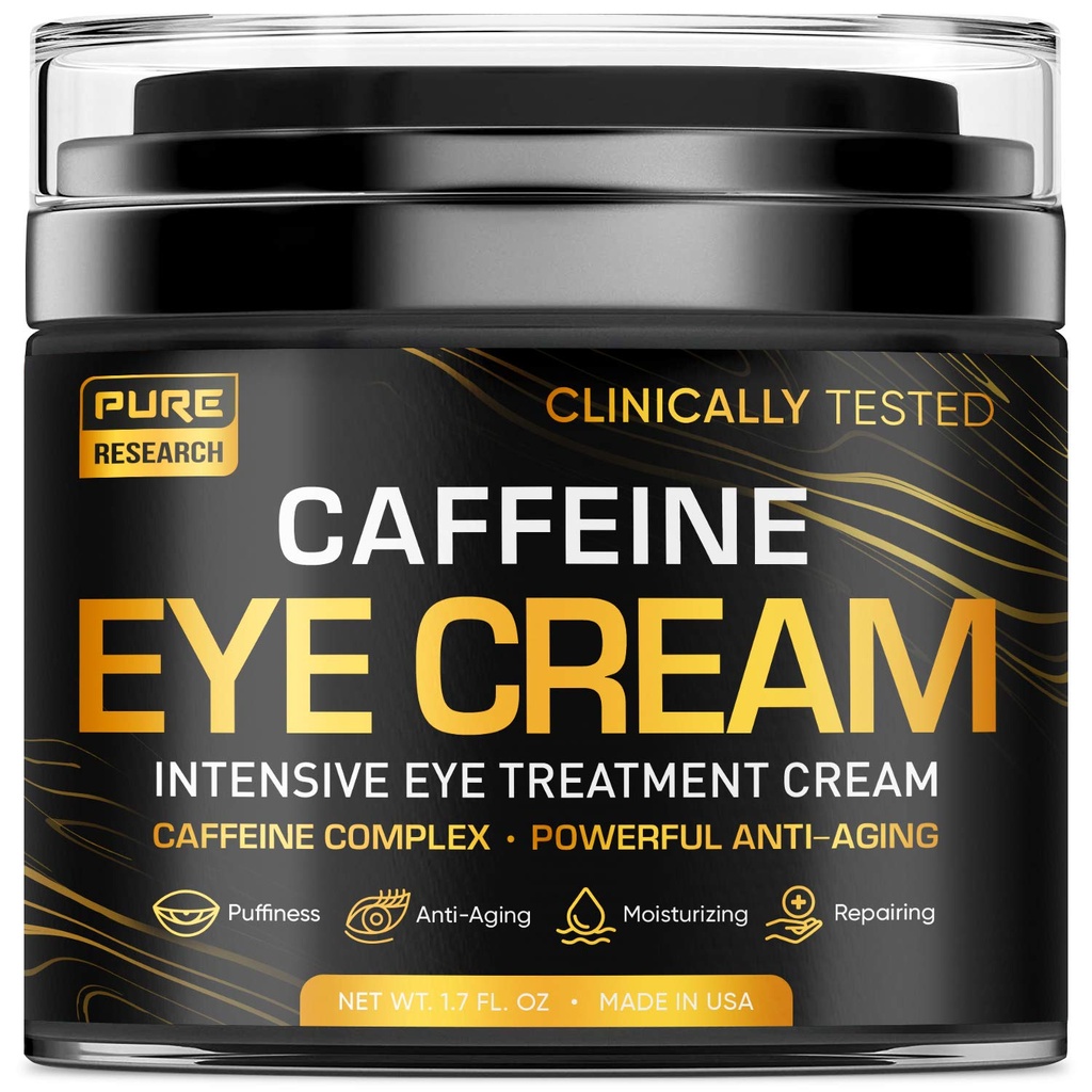 Caffeine Eye ครีมสําหรับต่อต้าน uping, Dark Circles, backs, Puffy. หนังตาใหญ่ + หน้ารัดแน่น ตาช่วยรักษาชายและหญิง 1.7oz