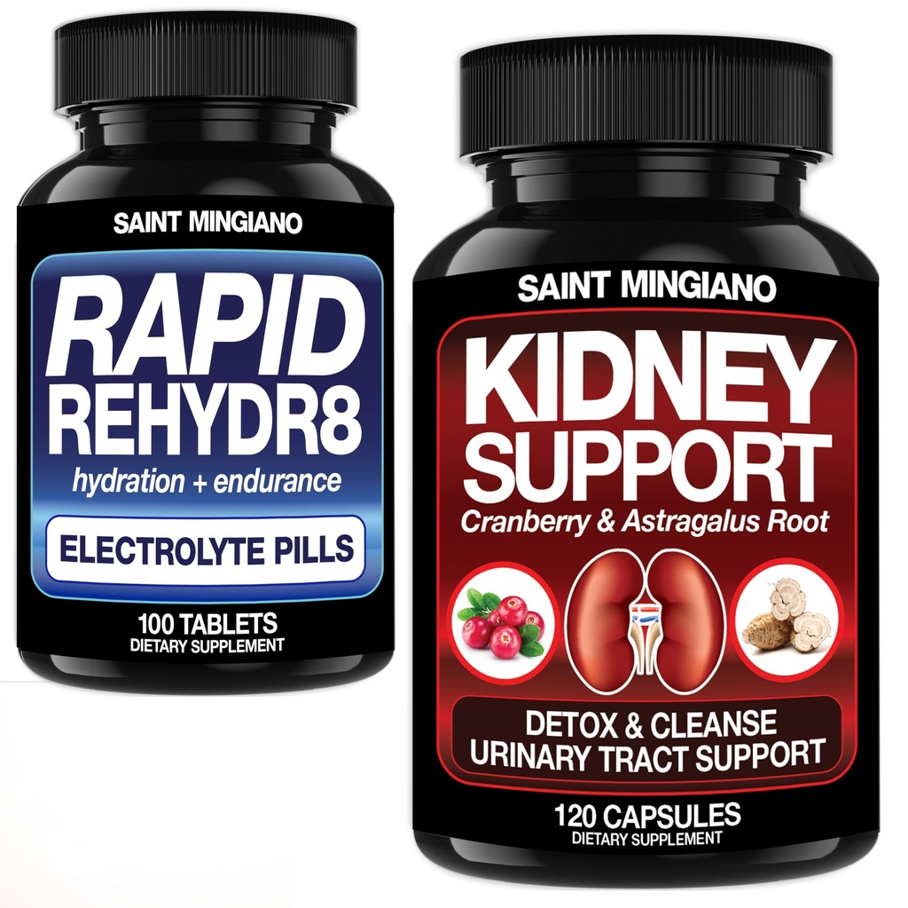 Kidney Support Cleanse Detox & Repair - with - Rapid Rehydr8 Electrolyte Tablets