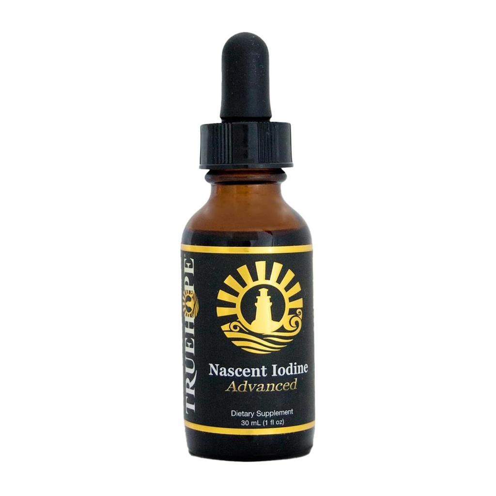 Truehope Pure Nascent Iodine Liquid Supplement - Better Absorbing Than Potassium Iodide & Sodium Iodide, No Fillers, Binders or Additives, Pure Nascent Iodine Advanced 2% Drops 1 Fl Oz, 30 ml