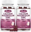 Calcio Magnesio Zinc Gummies con Magnesium Glycinate 200mg, Potassium, D3, Sea Moss, Calm Mood &amp; Sleep Support- Kids &amp; Adultos 2 Pack