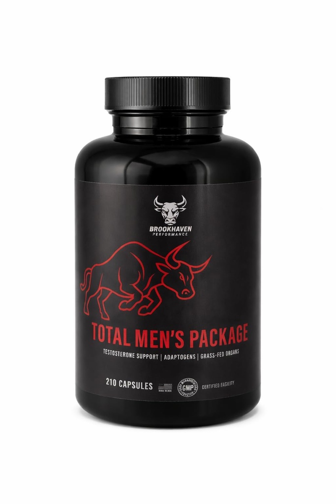 Total Men's Package – Testosterone Booster for Men | Clean Mens Testosterone Supplement for Strength, Stamina & Hormone Support | Muscle Growth & Mens Health Supplement | 210 Capsules