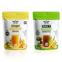 Ginger Turmeric Daily Green Shots – 100 Servings – Blend with Piperine, Wheatgrass, Matcha, Beetroot, Ashwagandha, Turmeric, Ginger, Prebiotics, Vitamin C, D3 & Zinc | Vegan Superfood Wellness Powder