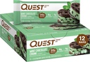 퀘스트 영양 민트 초콜릿 Chunk Protein Bar, 20g Protein, 1g Sugar, 4g Net Carb, Gluten Free, Keto Friendly, 12 카운트