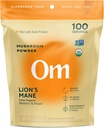 Om Lion's Mane Mushroom Toz - Organic Mushroom Supplement və Nootropic - Support Memory, Focus və Nerve Health, 7.05 oz (100 Xidmət)