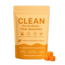 Clean Prebiotic Fiber Gummy, Pre+Probiotic Fiber Gummies for Men, Sugar-Free, Prebiotic Supplement for Digestive Gut Health
