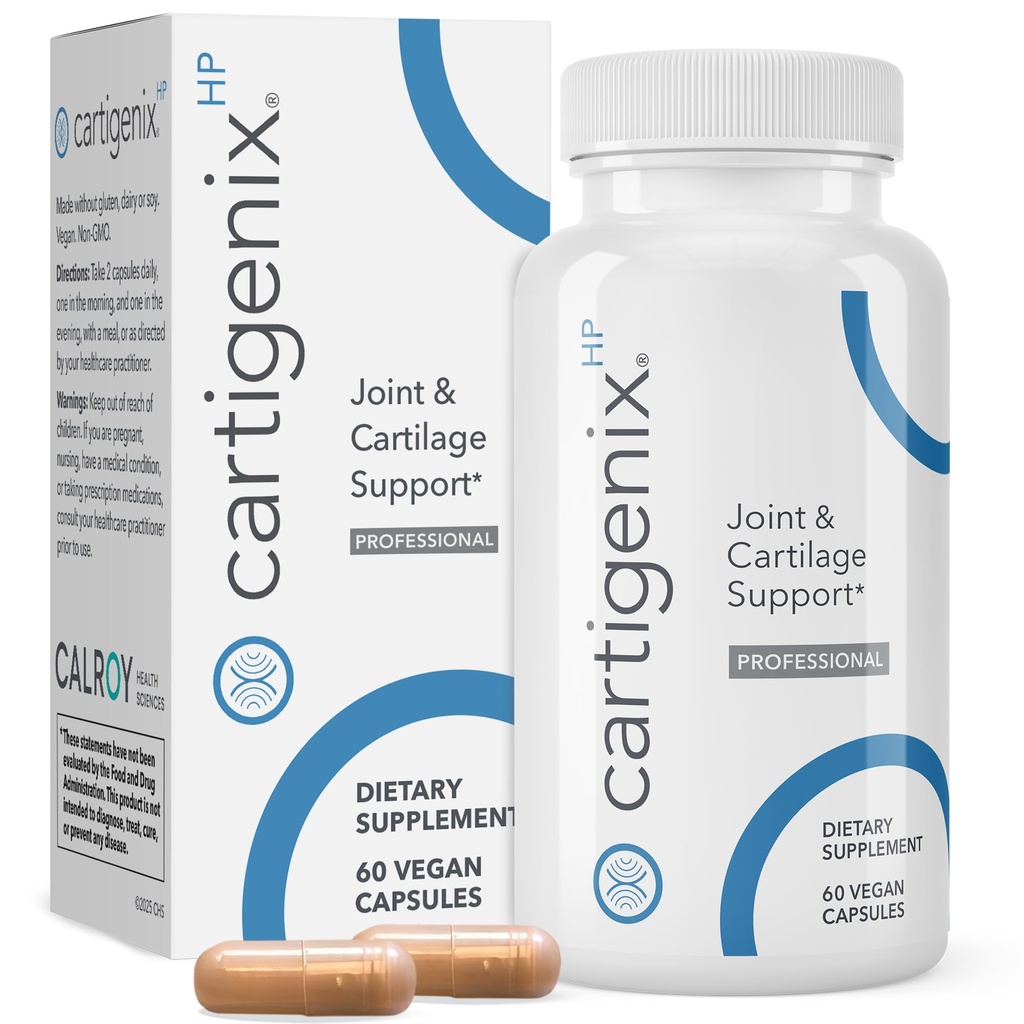 Calroy Cartigenix HP Joint & Cartilage Support Supplement - for Men and Women - Supports Flexibility, Mobility & Comfort – 60 Vegan Capsules