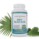 DHT Blocker for Men & Women – Saw Palmetto Herbal Supplement for Hair Growth – Supports Regrowth, Reduces Shedding, Strengthens Hair & Scalp – 60 Capsules