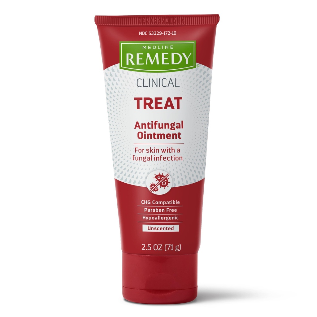 Medline Remedy Clinical Antifungal Ointment, 2.5 oz., Effective Treatment for Athlete's Foot & Ringworm, Single Tube