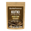 Herbsforever Kutki Root Powder(PicrorhizaKurroa)-Supports Liver Skin Health & Blood Purifier,Cooling Herb| Wild Harvested- 2X Potency | Ultra Clean | Authentic | High-Altitude Sourced | 230Gms-1/2LBS