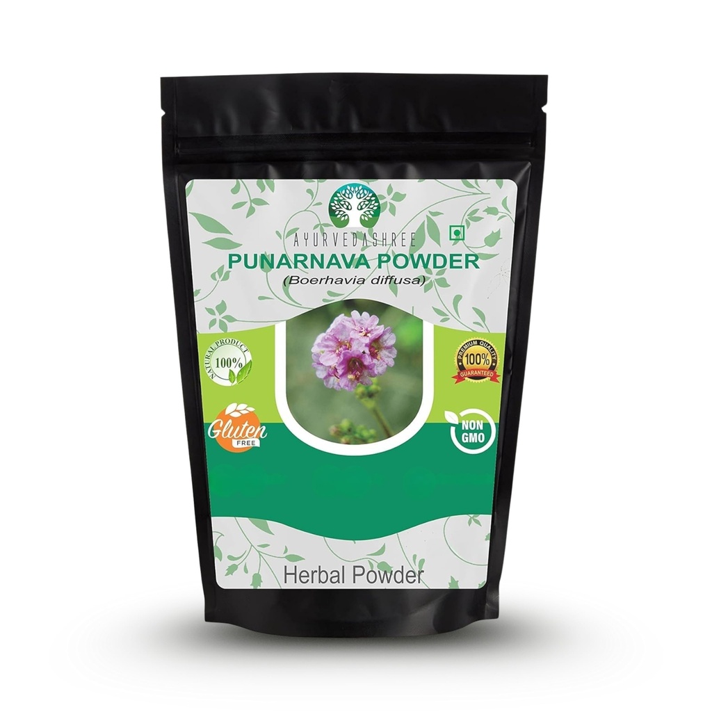 AYURVEDASHREE Punarnava Powder 100 Gm I Boerhavia diffusa I Supports Weight Management, Kidney, Liver and More I Non GMO I Vegan I Gluten Free