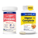 Enzymedica Digest Complete & SubCulture Probiotic for Daily Gut Health - Digestive Enzyme Supplement for Women & Men, Helps Gas & Bloating, Probiotic Capsules 30 Billion CFU - Pack of 2