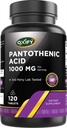 Oxify Panthothenic Acid 1000 mg |120 Tablets | Gluten-Free, Non-GMO | Supplement Made in USA