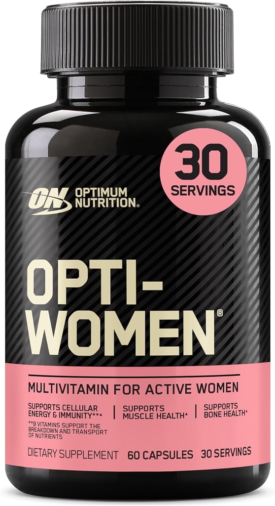 Optimum Nutriție Opti-Femeile Multivitamine zilnice pentru femei, Suport Imun cu Fier, 30 de zile de aprovizionare, 60 Conte, (Packing May Vary)