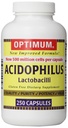 Optimum Acidophilus Lactobacilli Capsules, 250 Count