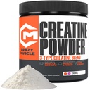 Crazy Muscle Creatine Monohydrate Powder, 5000mg Premium 3X ThreeAtine Pre Workout Mass Gainer, High Absorption Easy to Take Powder Optimum Performance for Men & Women, 60 Servings