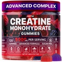 Creatine Monohydrate Gummies 5000 mg – Vegan, Sugar-Free Pre Workout Creatine for Men & Women – Raspberry & BlackBerry Flavored Chewable Creatine Monohydrate, 120 Gummies (30-Day Supply)