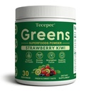 Super Greens Powder Superfood, Greens Juice Drink Mix with Spirulina, Chlorella, Adaptogens & Fiber, Digestive Enzymes, Pre + Probiotics Supplement for Women & Men Bloating & Gut Health, 30 Servings