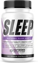 Outwork Nutrition Slaaphulp - Natuurlijke Melatonine, L-Theanine, Saffron Extract - Slaapsupplementen voor volwassenen - Verhoogt de slaapkwaliteit en de tijd, verbetert positieve Mood - 60 Veg Capsules (niet Gummies)