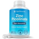 Zinc Picolinate 30mg, High Absorption, Support Immune Function, Skin, Muscle, Memory & Metabolism, Made in USA in cGMP-Certified Facility, Non-GMO,60 Veggie Capsules