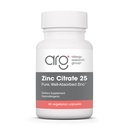 Allergy Research Group Zinc Citrate - Delivers 25 mg Zinc Citrate - Supports Immune Response, Cognitive Health & Cellular Function - 60 Servings - 60 Capsules