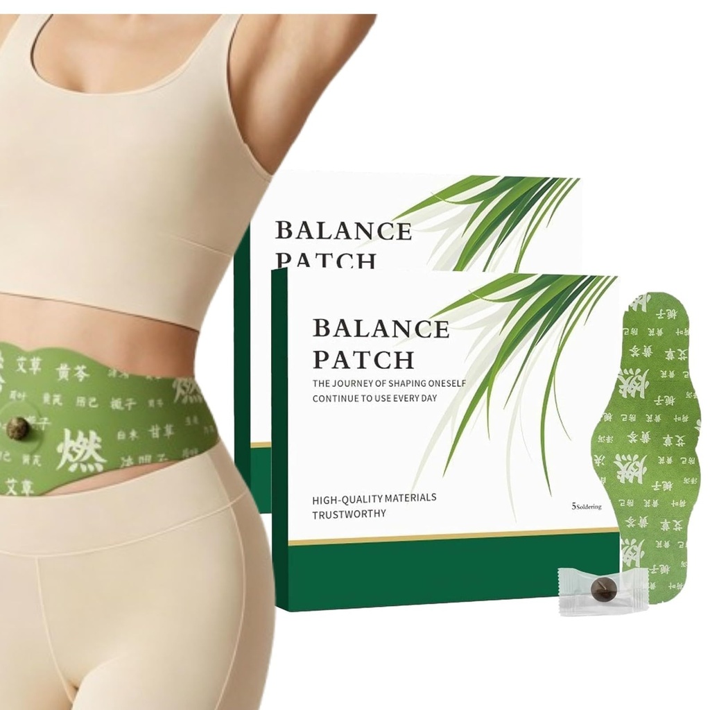 CRIVERY Hanpo Japanese Herbal Patch Pad Balance, 2 Boxes Japanese Herbal Balanc Patches, Comfort Non-Irritating Design Patch, Easy Topical Use(10 Patches)