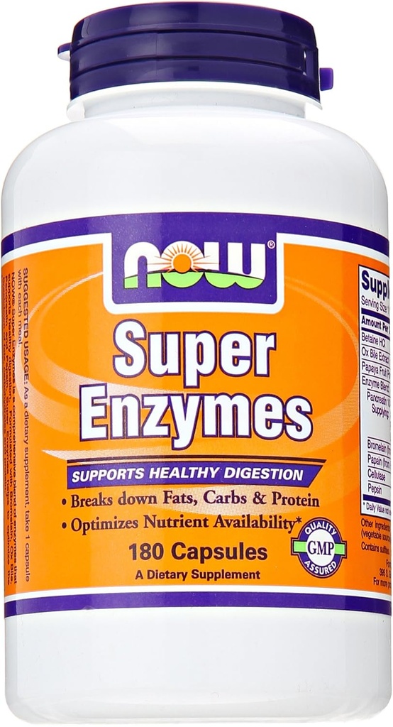Super Enzymes by Now Foods 180 Tablets