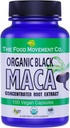 IL CIBO CIRCOLAZIONE CO. Nero Maca 500mg 60 capsule - Organico, Non OGM, Vegan, Gluten Free- Nero Maca Root Supplemento per il benessere del corpo intero