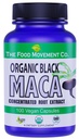 THE FOOD MOVEMENT CO. Black Maca 500mg 60 Capsules - Organic, Non-GMO, Vegan, Gluten Free- Black Maca Root Supplement for Whole Body Wellness