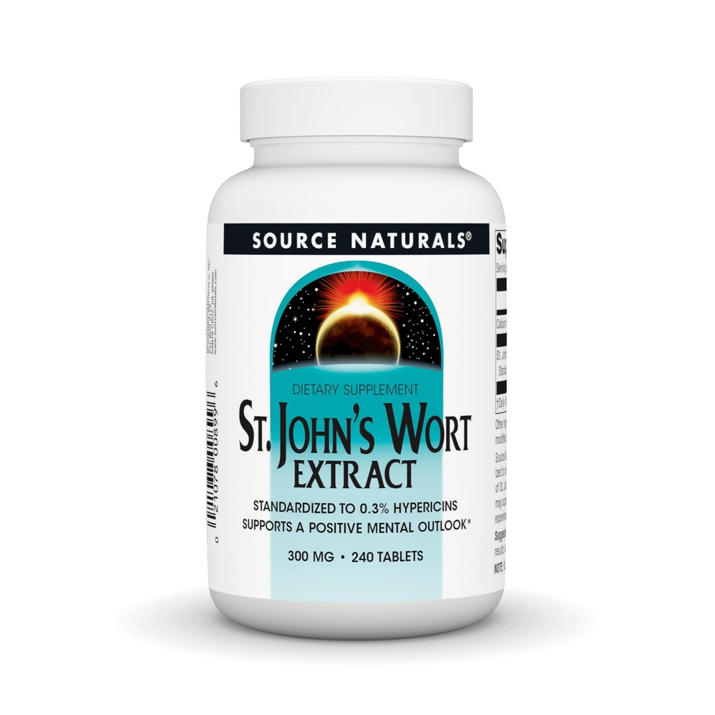 Source Naturals St. Johns Wort Extract 300 mg Supports a Positive Mental Outlook - 240 Tablets