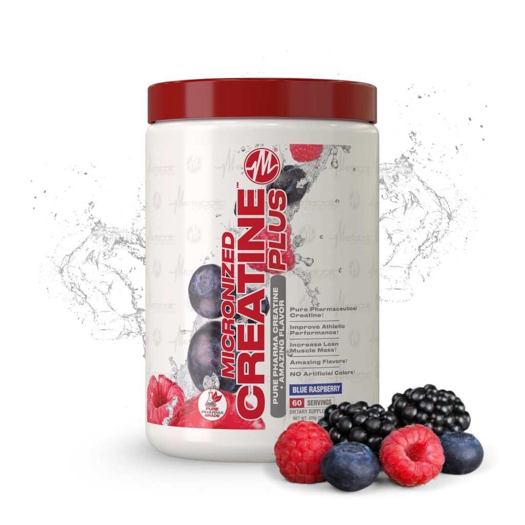 Metabolic Nutrition Micronized Creatine Monohydrate Powder for Muscle Growth, Strength & Recovery - 100% Pure Nutritional Supplement - Fast-Absorbing Pre Post Workout Energy for Men & Women, 420g