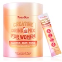 Creatine Powder for Women – with BCAA & Collagen & Myo-Inositol & Hyaluronic Acid Folate – Micronized Creatine Monohydrate Powder – Pink Lemonade Flavor – 30 Servings