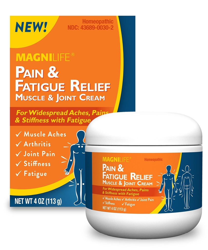 MagniLife Pain and Fatigue Relief Cream, 4 oz, Fast-Acting Relief for Fibromyalgia Symptoms, Muscle Aches & Joint Pain, Helps Relieve Soreness & Tenderness, Deep Penetrating Formula