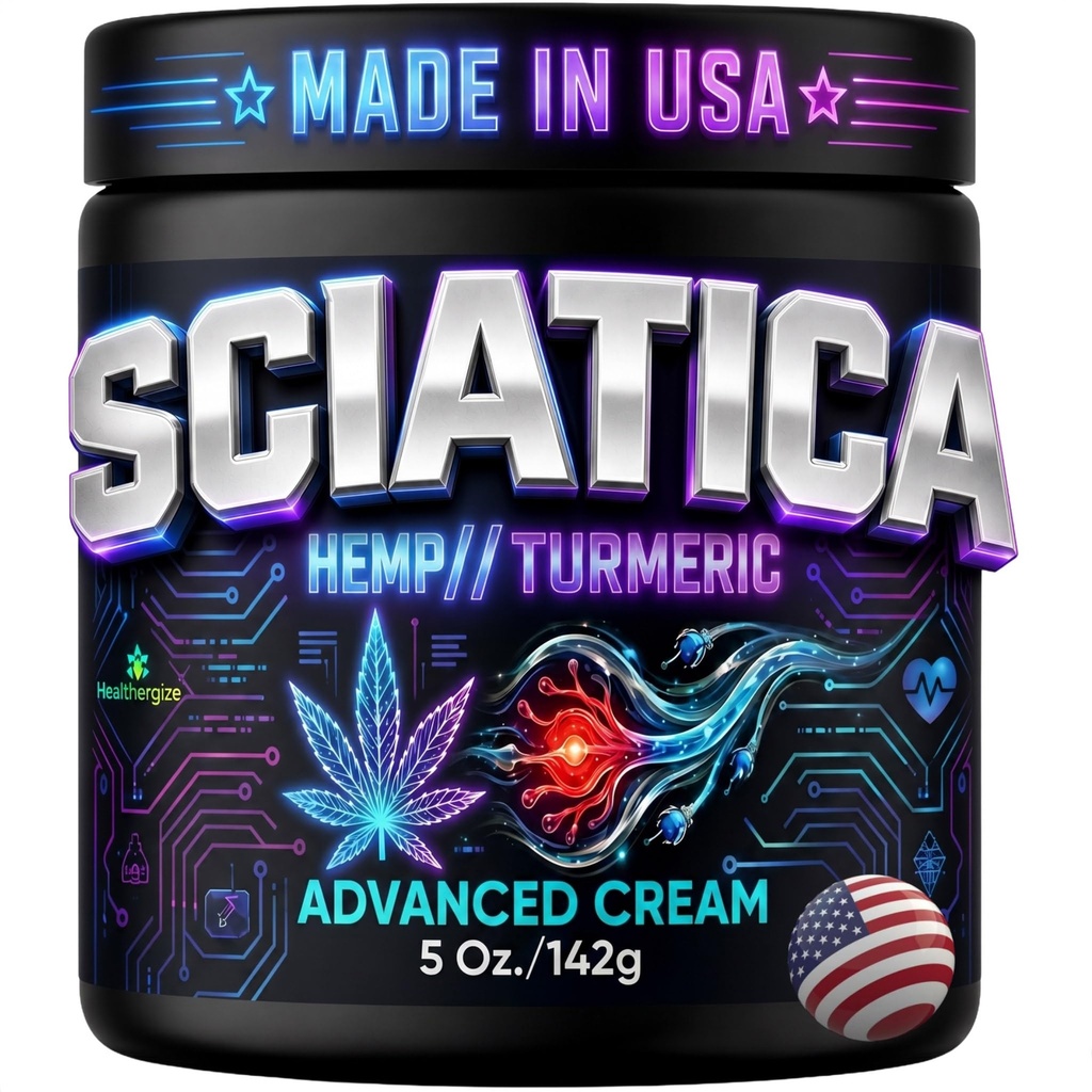 Sciatica Nerve Cream Infused with Soothing Hemp Oil, Turmeric & Lavender-Sciatic Nerve Comfort for Lower Back & Legs-Fast Absorbing Hydration, Extra Strength Non-Greasy Formula - Made in USA 5Oz.