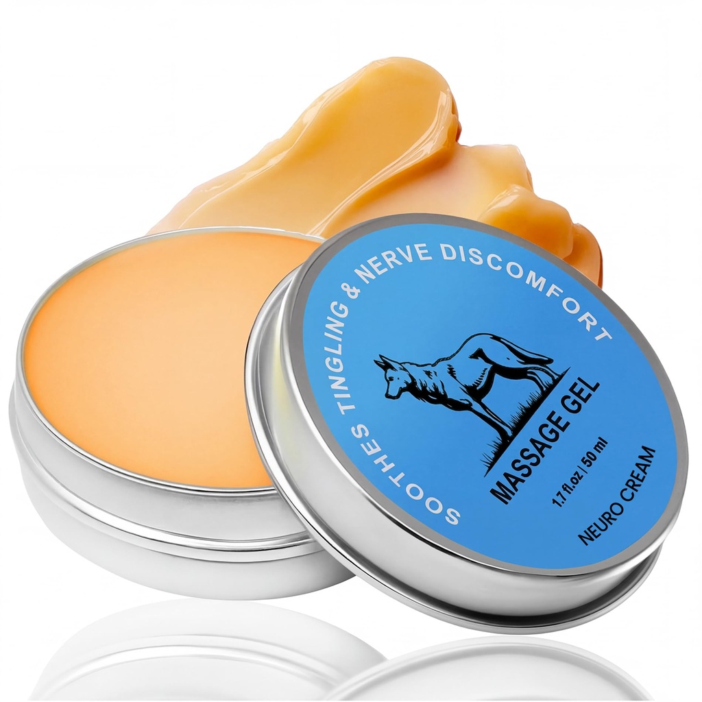 Nerve Relief Balm for Neuropathy – Neuro Magnesium Cream with Menthol & MSM, Cooling Soothing Massage Cream for Muscle & Joint Comfort, Lavender Scent (1.7 Fl Oz (Pack of 1))