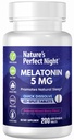 Nature's Perfect Night | Melatonin 5mg | 200 Quick Dissolve Tablets | Natural Mixed Berry Flavor |Preferred Potency | Sugar Free | Vegan | Gluten Free | Value Size