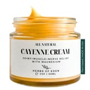 Organic Cayenne Arnica Cream with Magnesium | Sore Muscle Rub Nerve Neuropathy | Capsaicin Cream with Menthol and Ginger | Made in USA