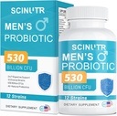 Probiics for Men, 530 Billion CFUs & 12 Strains, Probitic with Turmeric & Goji, Gut Health for Men, Hỗ trợ sức khỏe của nam giới, Microbiome, Colan, & Immune Health, 30Day
