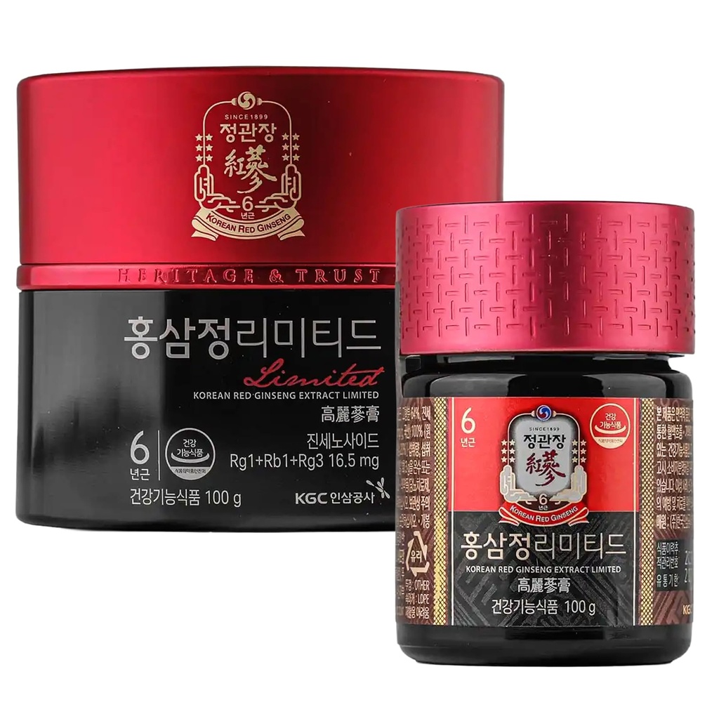 JUNG KWAN JANG Korean Red Ginseng Extract Limited 100g Jar | Ginseng Supplement, Ginseng Tea | Energy Boost,Stamina, Immune Support | 100% Korean Red Ginseng Extract | Vegan Friendly | 100g